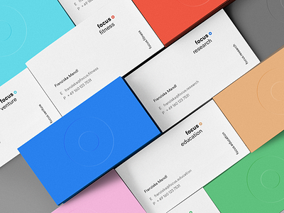 focus identity behance branding business card design focus health identity logo print visual identity