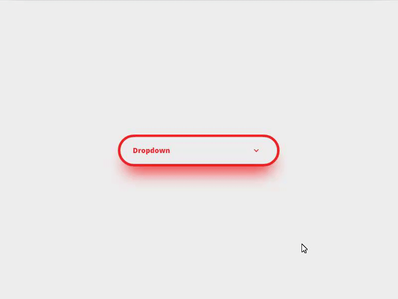 Animated version of [UI Day 14] - Drop Down Menu animation design drop down drop shadow gyazo menu red ui visual webflow