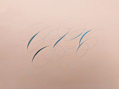 Spencerian ABC calligraphy hand lettering spencerian