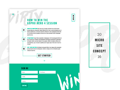 GoPro Microsite action dirty microsite screen web design