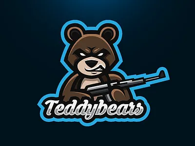 Teddybears Mascot Logo bears design graphics logo mascot teddy