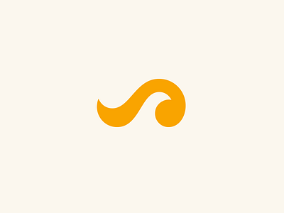 Wave bodyboard icon logo mark negative space ocean surf water wave