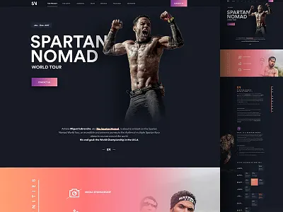 Spartan Nomad black dark fitness gradient me nomad spartan sport ui ux