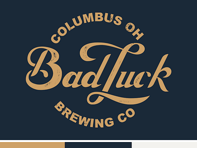 Bad Luck Brewing Co. Logo alcohol beer branding cider illustration logo packaging skater skelington type type logo screen print typography