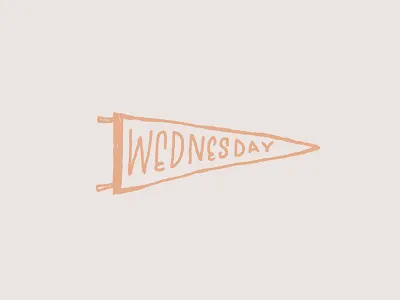 Wednesday lettering pennant wednesday