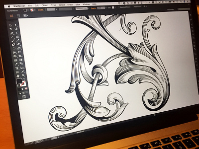 Ornament acantstudio art design eps illustration ornament vector vintage