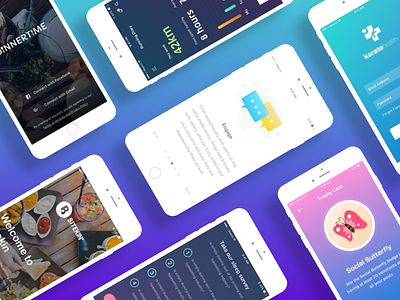 iOS Screens 2017 app best colors design gradient interface mobile ui user ux work