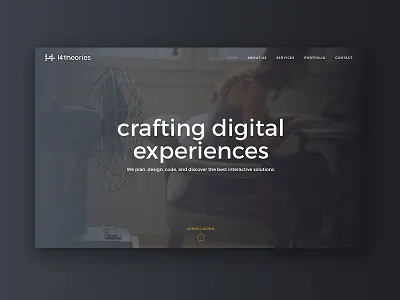 Hero Video blue design layout modern orange photoshop responsive ui design web web design webdesign website