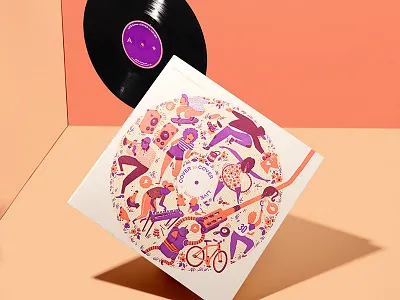 LCV10 - Photoshoot album art case study illustration jacket live current portfolio the current vinyl