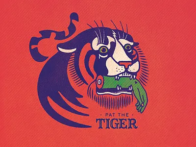 Super Secret Project - WIP colour design hand illustrator lightning bolt pat severed tattoo texture tiger upset