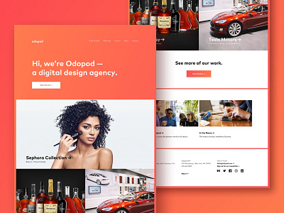 Odopod Redesign agency big type home page odopod website