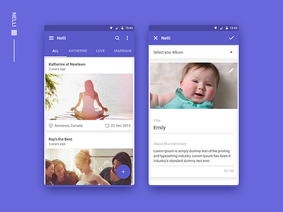 Nelli - Mobile Application app clean design flat landing material design mobile page ui ux visual