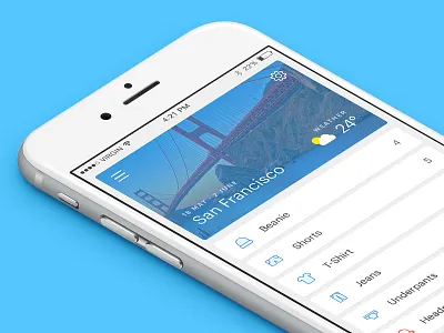 Baggy WIP app bag baggy city clothes clothing iphone items list minimal travel weather