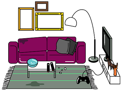 Living Room game setting living room