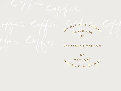 Daily Provisions badge bar brand branding cafe custom hand drawn identity logo mark restaurant script