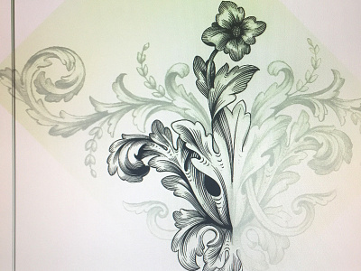 Baroque ornament acantstudio art design eps illustration ornament vector vintage