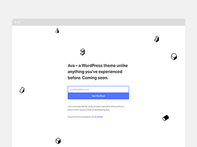 Ava, Coming Soon ava coming soon email minimal notified soon theme themebeans wordpress wordpress theme