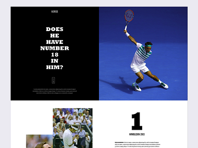 Federer editorial layout practice story typography