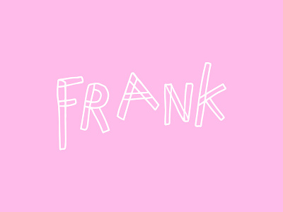 Frank font handmade handwritten pink type