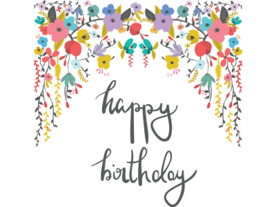 Birthday card birthday card flowers lettering