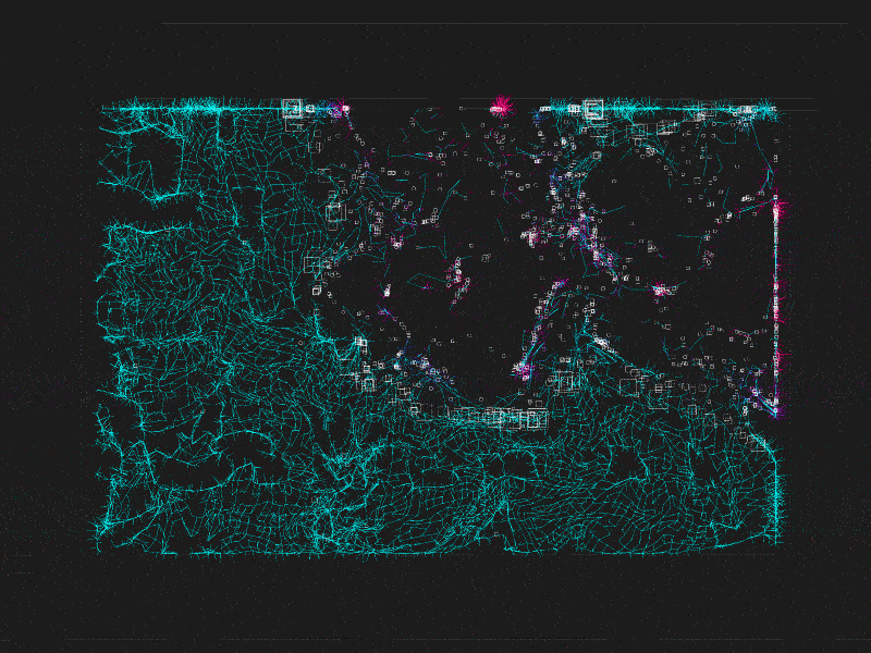 twitchy (V) (°,,,,°) (V) 3d advection c4d cinema constraints hardware minimal motion design particle render x particles