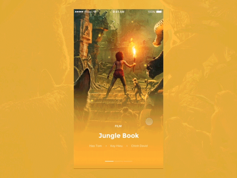 Daily UI #001 - Swipe Parallax cartoon clean daily motion parallax picas principle swipe ui