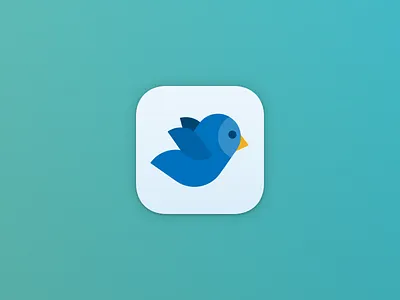 Bluebird appicon bird blue bluebird icon ios minimal