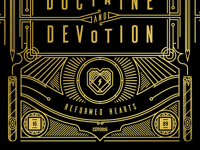 Doctrine & Devotion (Artwork) apparel badge branding illustration logo