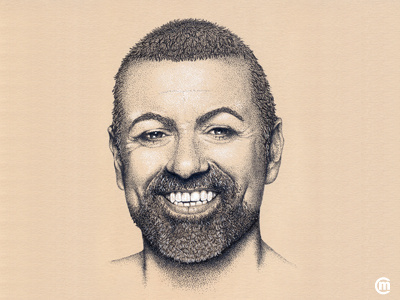 George Michael brandnew drawing george michael illustration ink inkpens inkspiration linestyle music pointillism portrait singer
