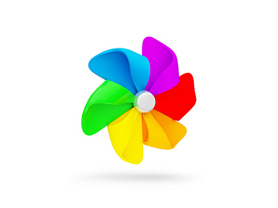 Kid App Icon Pinwheel education icon kid app pinwheel windmill