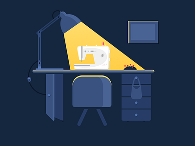 Workstudio night sewing machine ui workplace