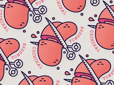 Criminal Tongues criminal disco illustration panic pattern tongues