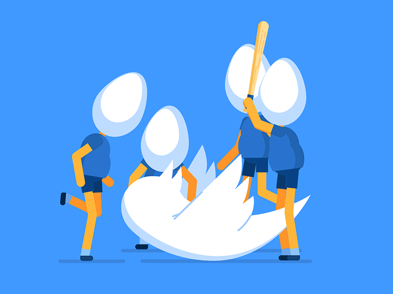 Few Bad Eggs animated gif gif loop trolls twitter vector