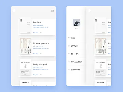 Book interface design app