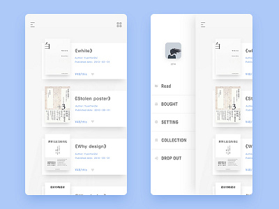 Book interface design app