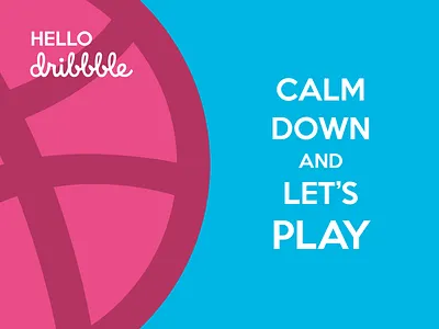 hello dribbble! calm down debut dribbble first shot sketch