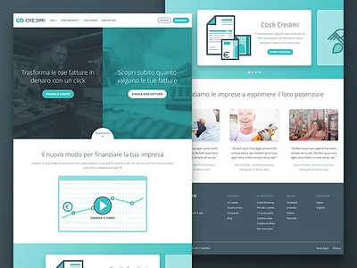 Credimi Website Homepage background button credimi homepage icons illustration interface split ui web website