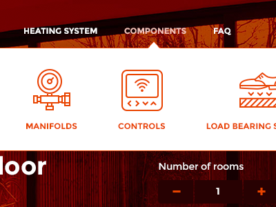 Components controls menu navigation overlay popup tongue