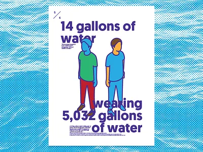 Everything is Water is Everything - 5 / 6 clean color colorful design illustration isometric poster purple student white yale