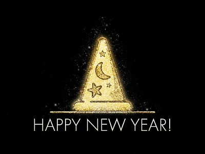 Happy New Year! 2017 disney glitter gold happy new year hat mickey mickey mouse