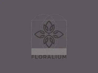 Floralium - grid system concept construction flora flower geometric grid gridsystem logo logotype
