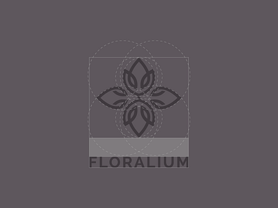 Floralium - grid system concept construction flora flower geometric grid gridsystem logo logotype