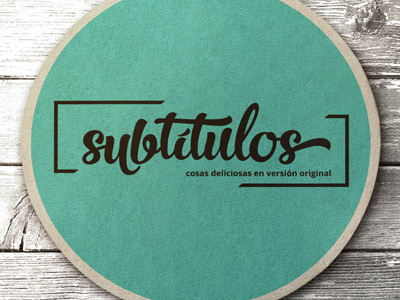 Subtitulos bar brand cine cinema gastro logo logotype pub restaurant