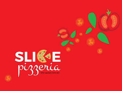 SlicePizzeria Logo graphic design identity logo visual design