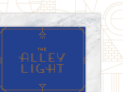 Alley Light art deco branding identity logo pattern typography word mark