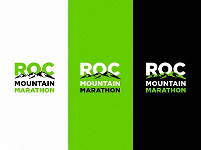 Roc green logo logomark marathon mountain outdoors