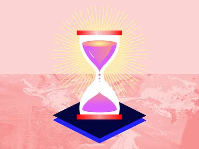 Hourglass geometric hourglass illustration light neon pattern rays texture vector