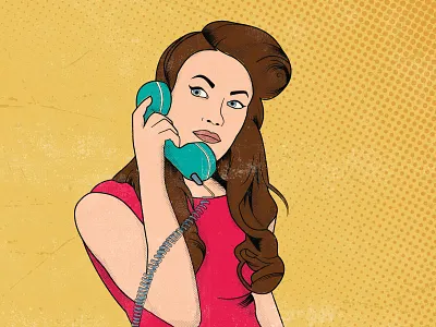 Retro / Pin-up design illustration pin up poster retro textures vintage