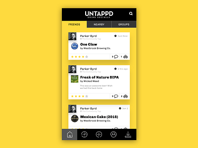 Untappd Redesign Concept app beer concept craft beer ios redesign ui untappd ux