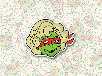 Rosaphael Sticker! golden girls stickers teenage mutant ninja turtles tmnt